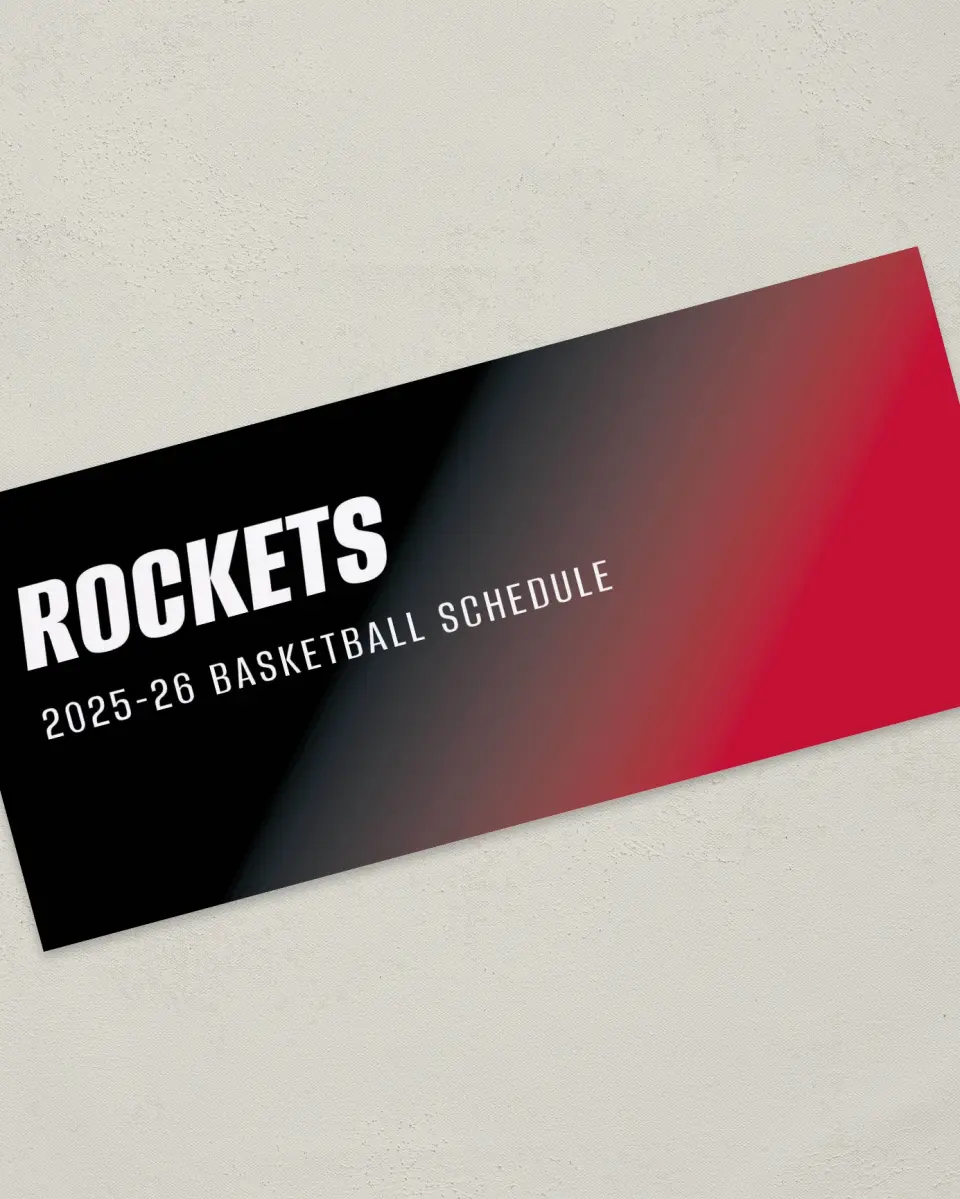 This is a 4" x 9" Marketing Insert called Houston Rockets printed in full color