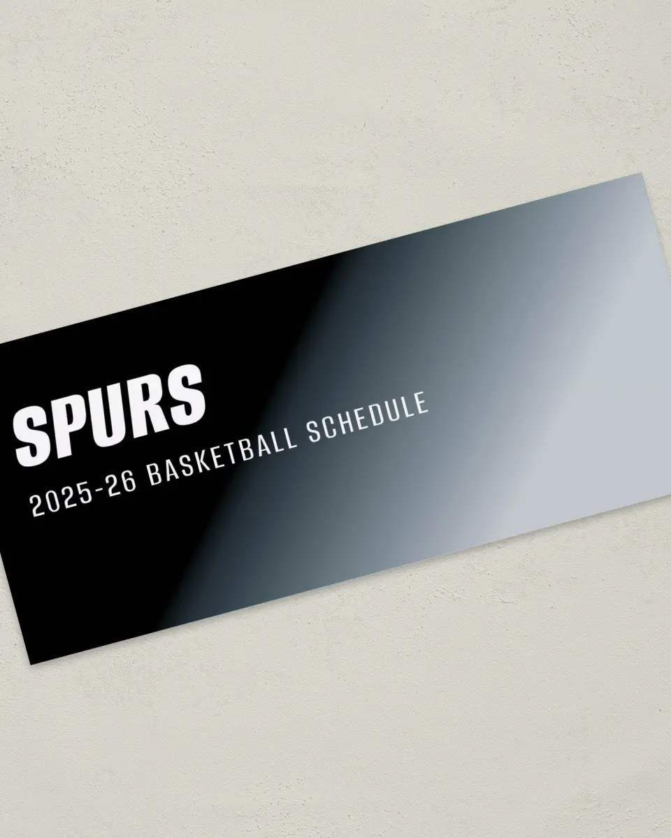 This is a 4" x 9" Marketing Insert called San Antonio Spurs printed in full color