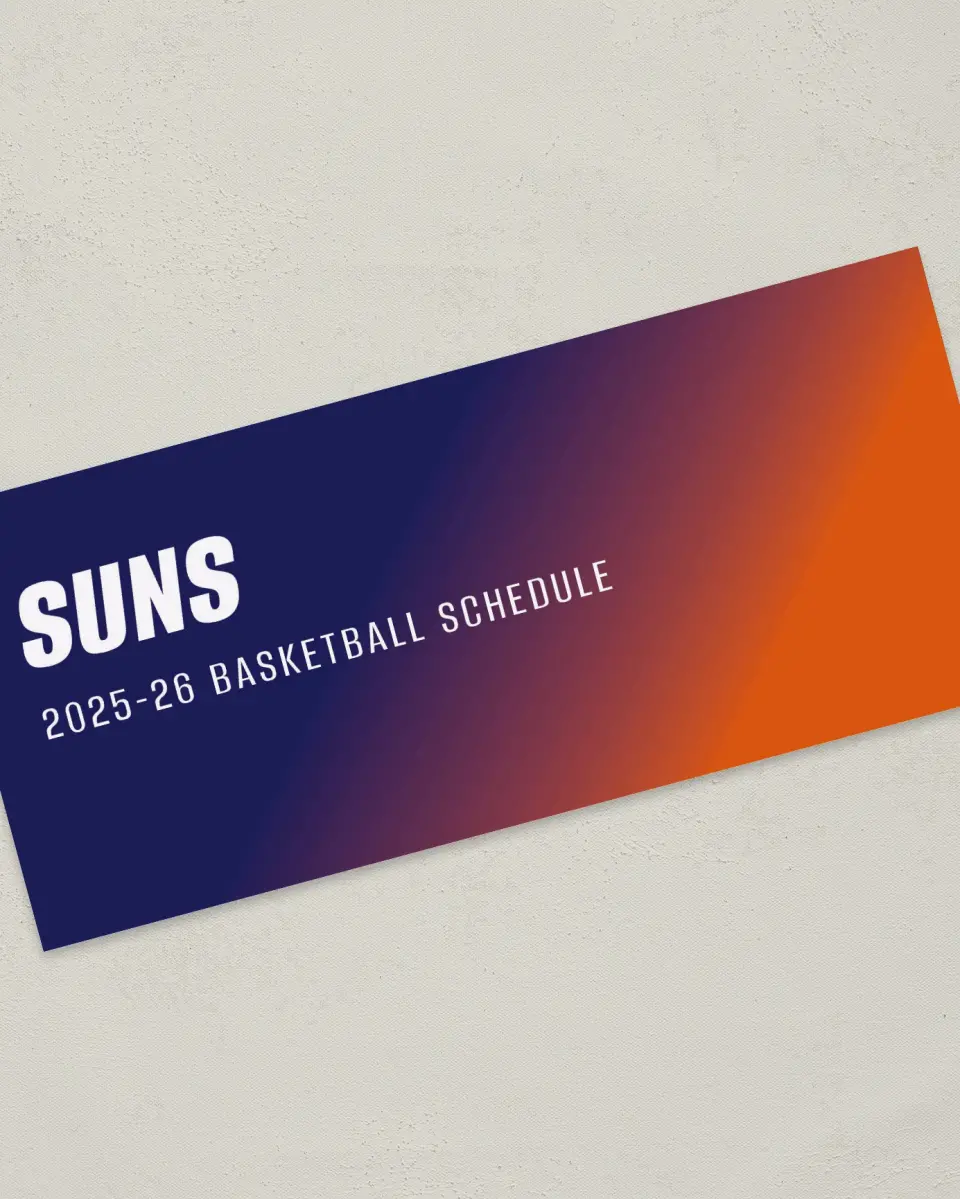 This is a 4" x 9" Marketing Insert called Phoenix Suns printed in full color