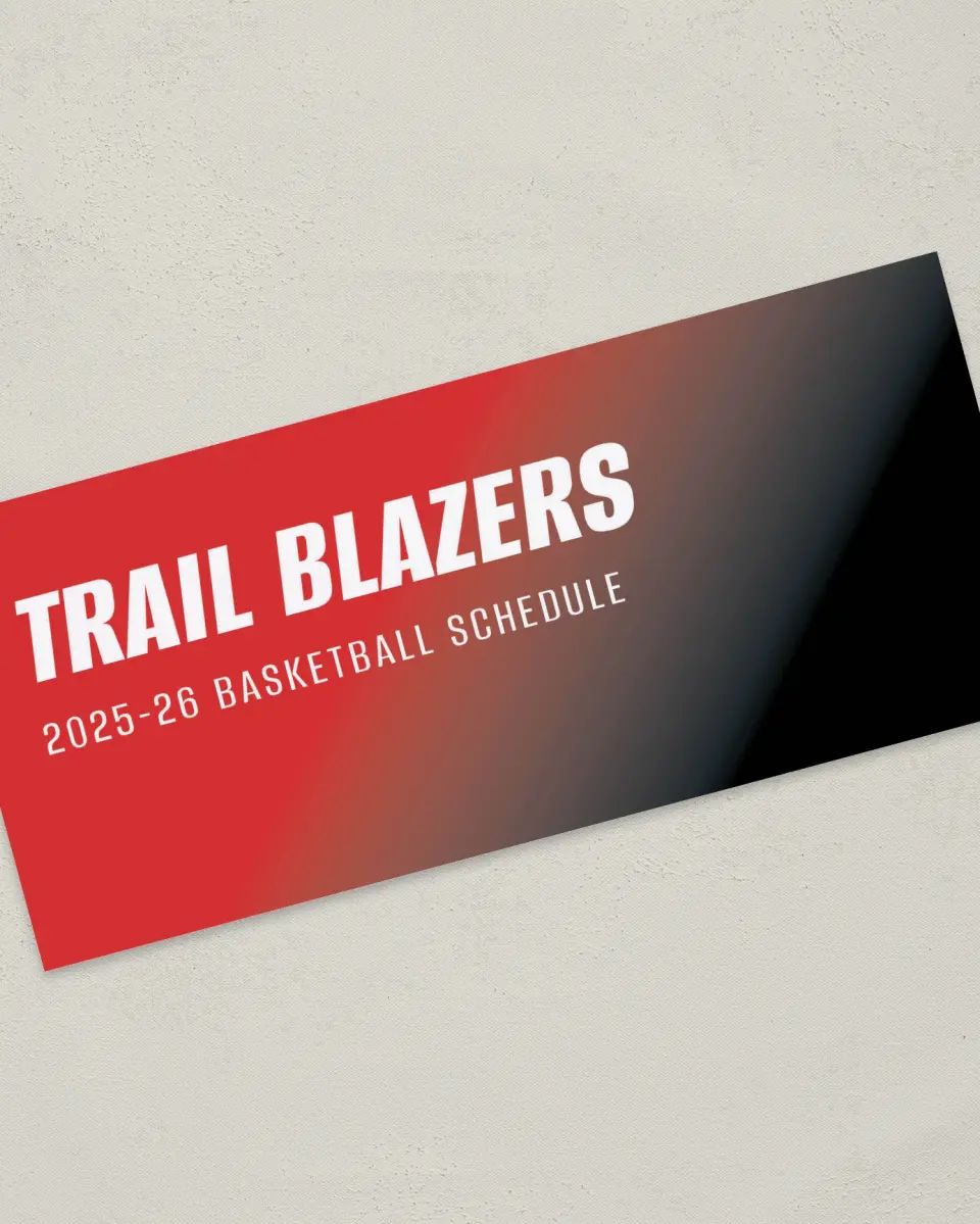 This is a 4" x 9" Marketing Insert called Portland Trail Blazers printed in full color