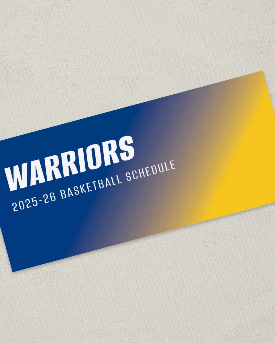 This is a 4" x 9" Marketing Insert called Golden State Warriors printed in full color