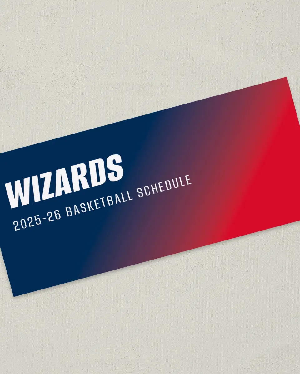 This is a 4" x 9" Marketing Insert called Washington Wizards printed in full color