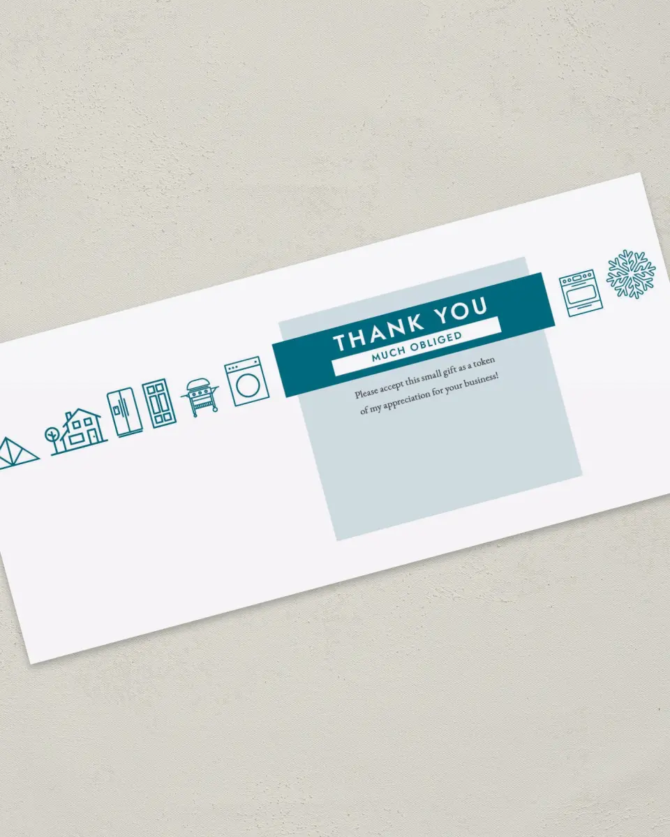 This is a 4" x 9" Marketing Insert called Monthly Home Maintenance Reminders printed in full color
