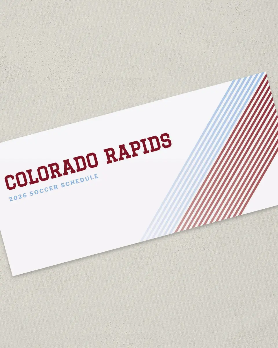 This is a 4" x 9" Marketing Insert called Colorado Rapids Soccer Inserts printed in full color