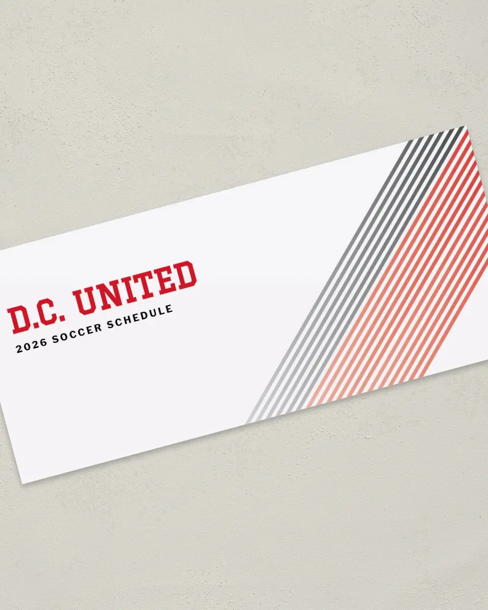 This is a 4" x 9" Marketing Insert called D.C. United Soccer Inserts printed in full color