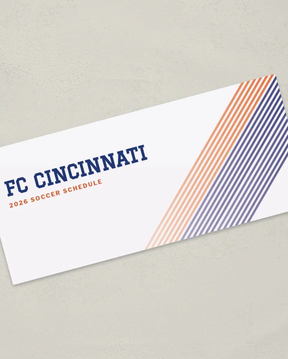 This is a 4" x 9" Marketing Insert called FC Cincinnati Soccer Inserts printed in full color