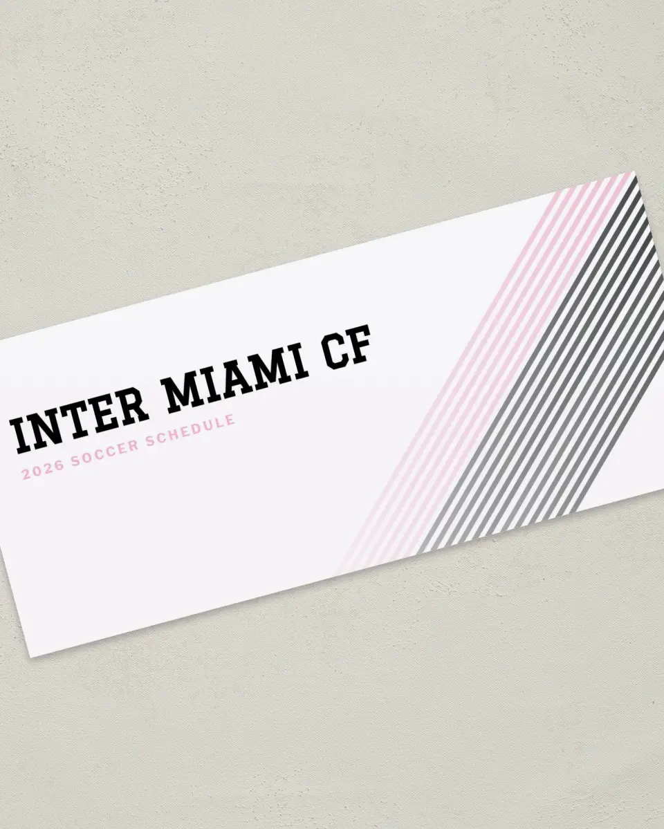 This is a 4" x 9" Marketing Insert called Inter Miami CF Soccer Inserts printed in full color