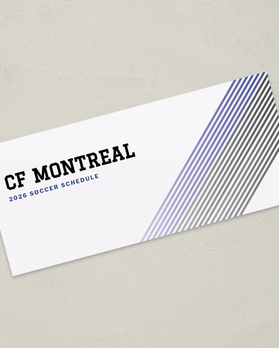 This is a 4" x 9" Marketing Insert called CF Montreal Soccer Inserts printed in full color