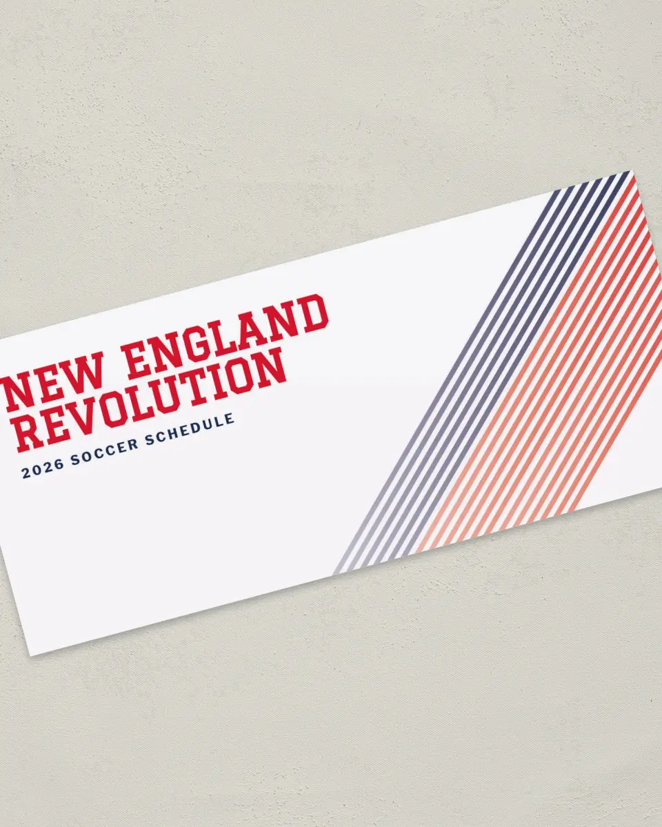 This is a 4" x 9" Marketing Insert called New England Revolution Soccer Inserts printed in full color