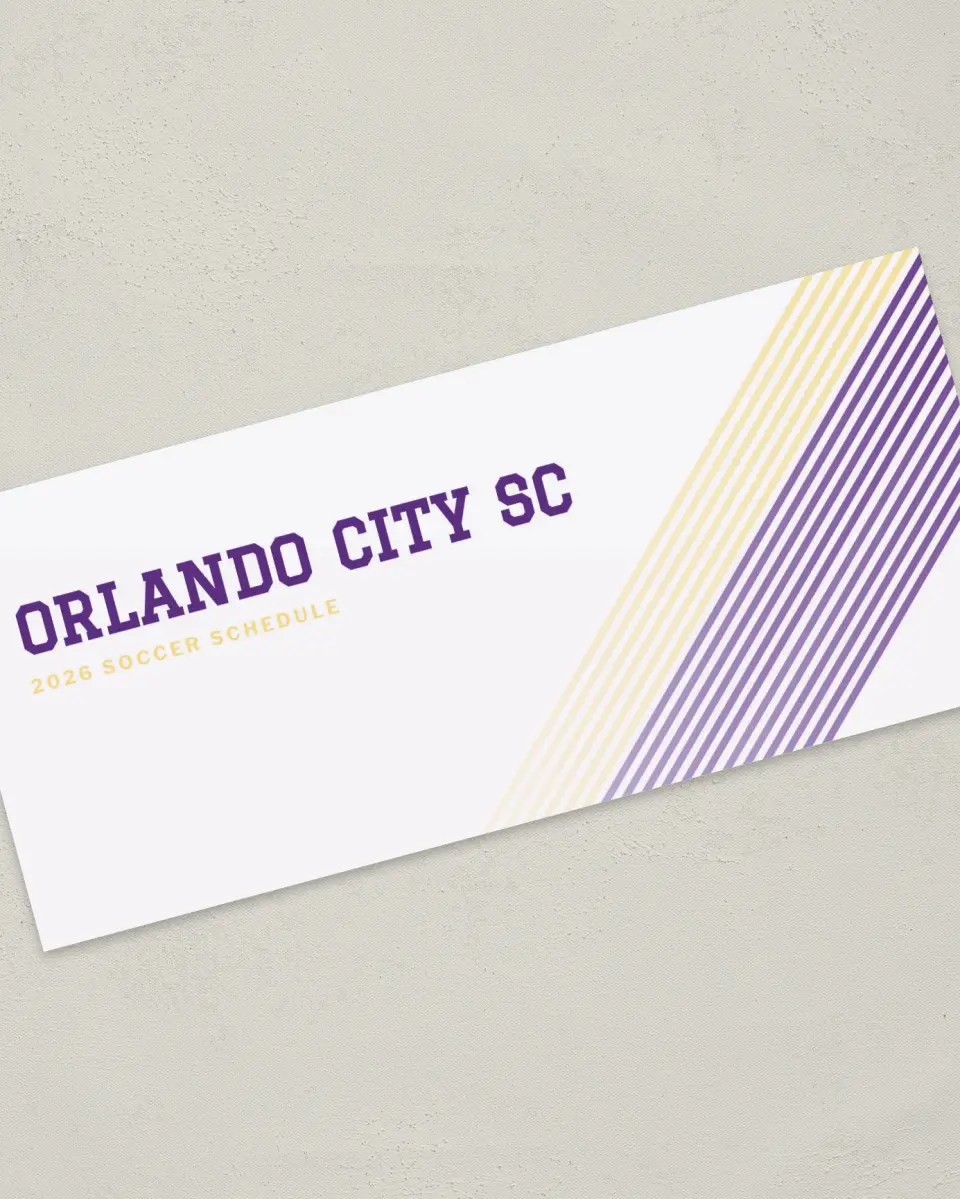 This is a 4" x 9" Marketing Insert called Orlando City SC Soccer Inserts printed in full color