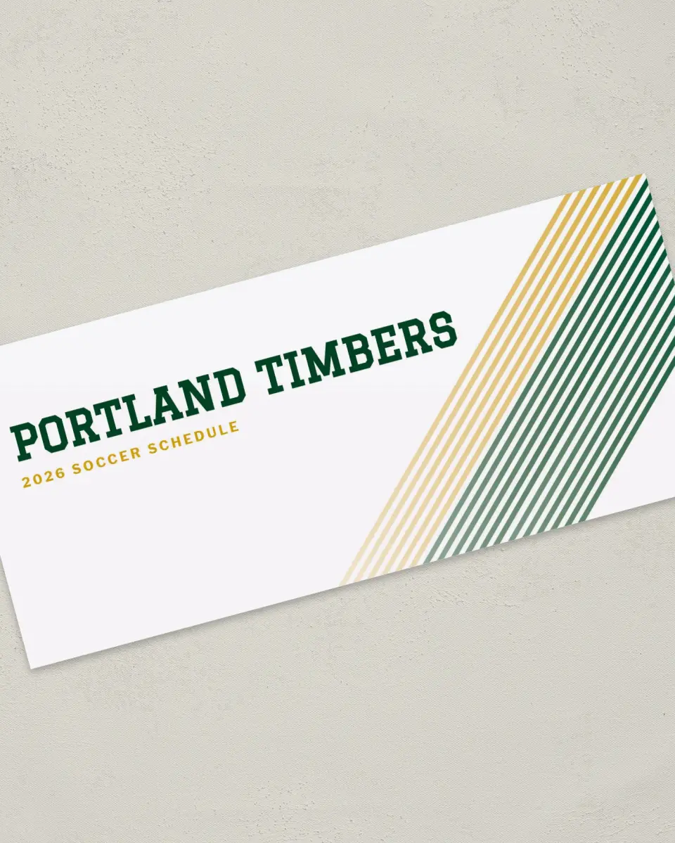 This is a 4" x 9" Marketing Insert called Portland Timbers Soccer Inserts printed in full color
