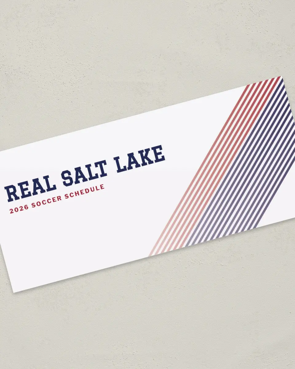 This is a 4" x 9" Marketing Insert called Real Salt Lake Soccer Inserts printed in full color