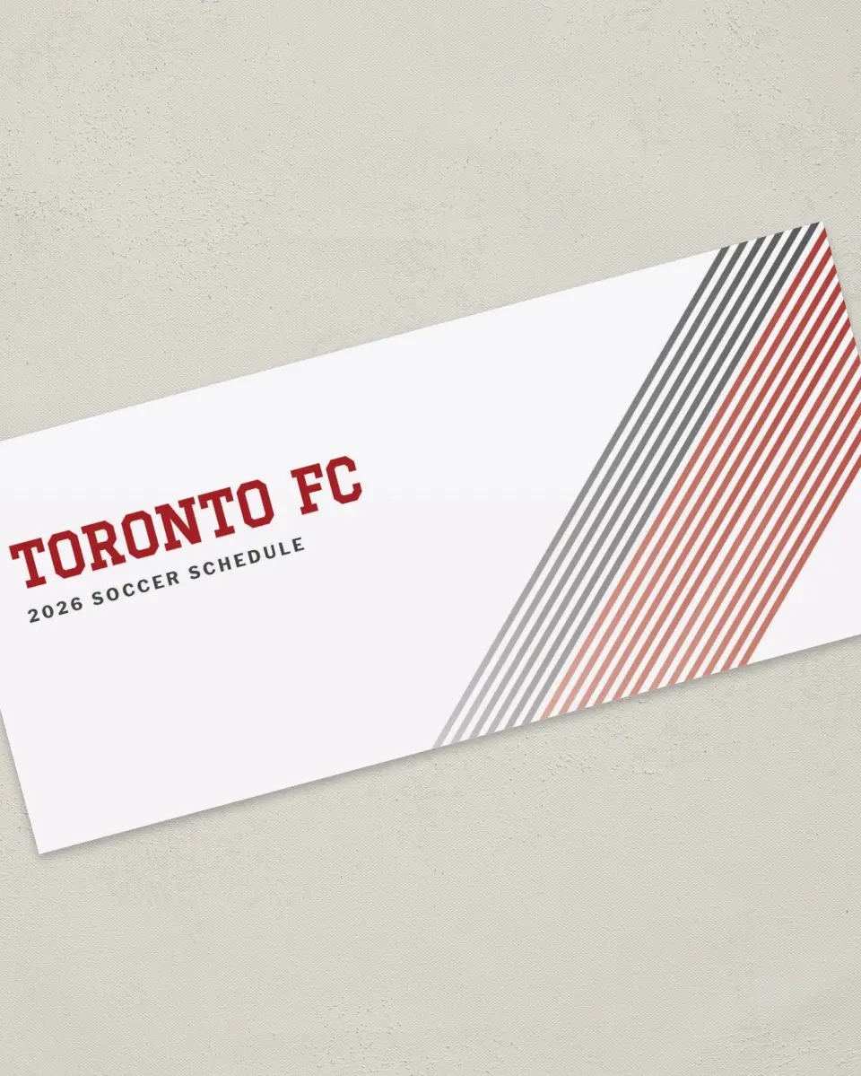This is a 4" x 9" Marketing Insert called Toronto FC Soccer Inserts printed in full color