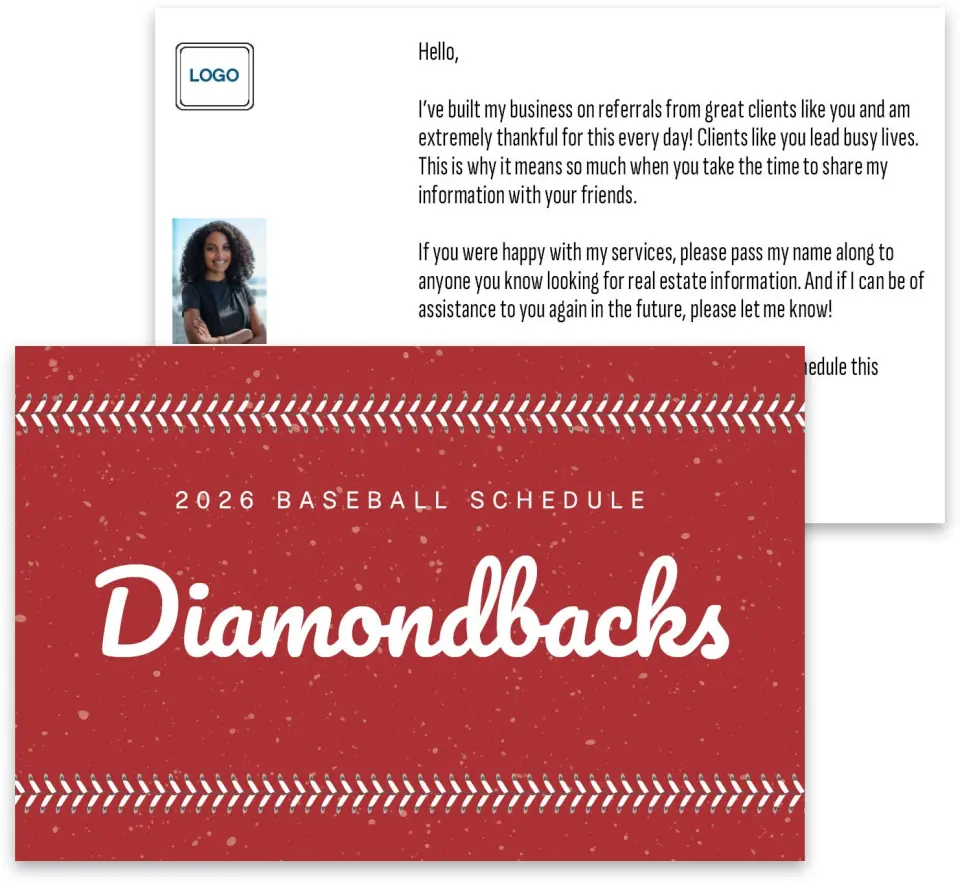 This is a 3¾" x 5¾" Baseball Insert called Diamondbacks printed in full color