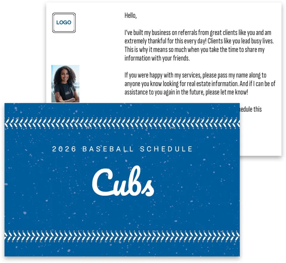 This is a 3¾" x 5¾" Baseball Insert called Cubs printed in full color