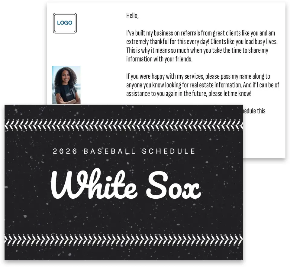This is a 3¾" x 5¾" Baseball Insert called White Sox printed in full color