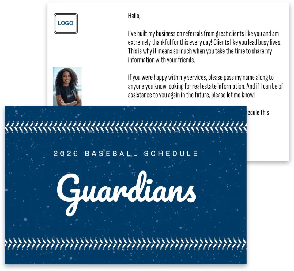 This is a 3¾" x 5¾" Baseball Insert called Guardians printed in full color
