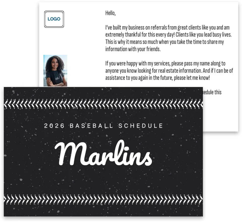This is a 3¾" x 5¾" Baseball Insert called Marlins printed in full color