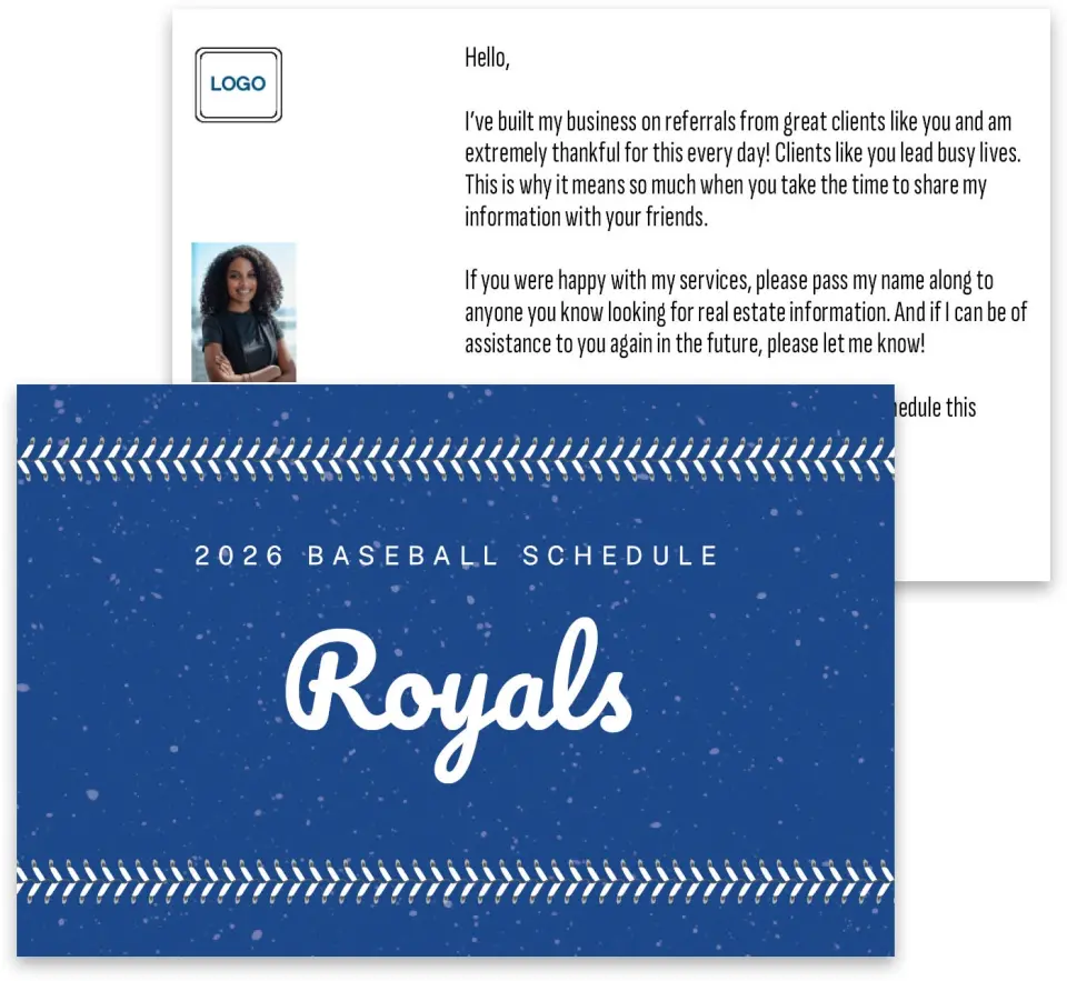 This is a 3¾" x 5¾" Baseball Insert called Royals printed in full color
