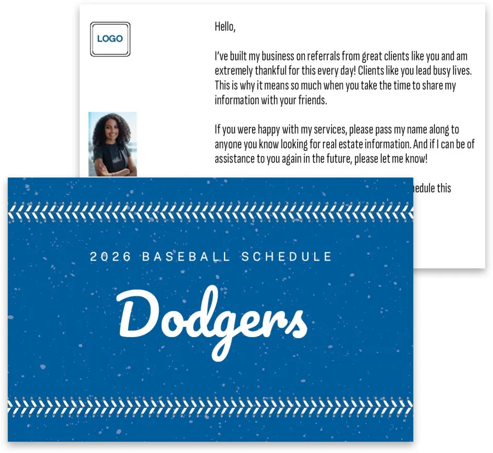 This is a 3¾" x 5¾" Baseball Insert called Dodgers printed in full color
