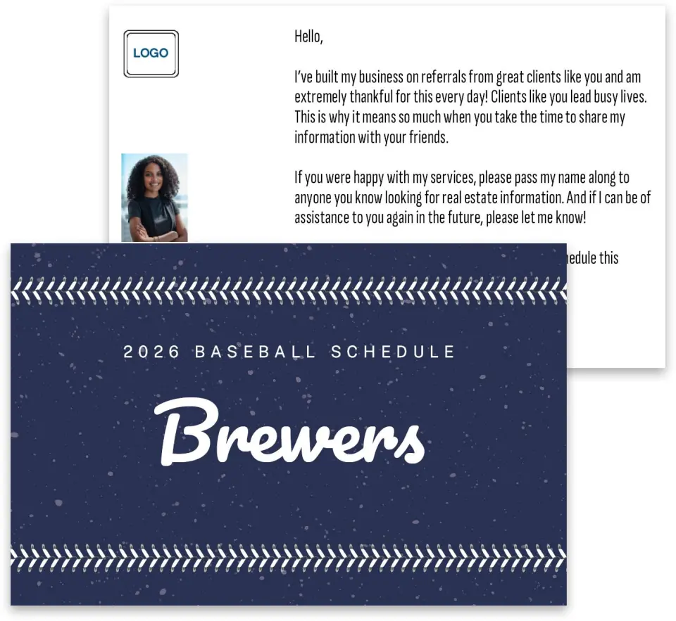 This is a 3¾" x 5¾" Baseball Insert called Brewers printed in full color