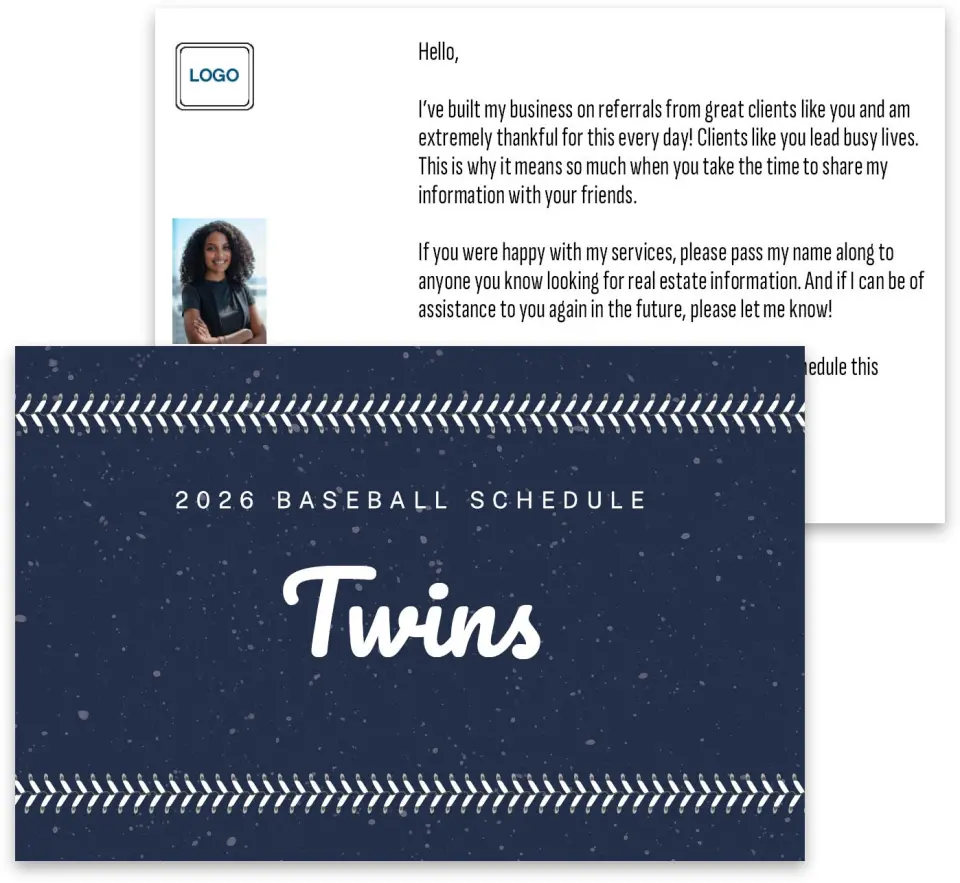 This is a 3¾" x 5¾" Baseball Insert called Twins printed in full color