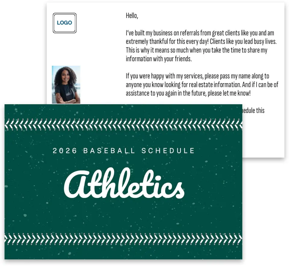 This is a 3¾" x 5¾" Baseball Insert called Athletics printed in full color