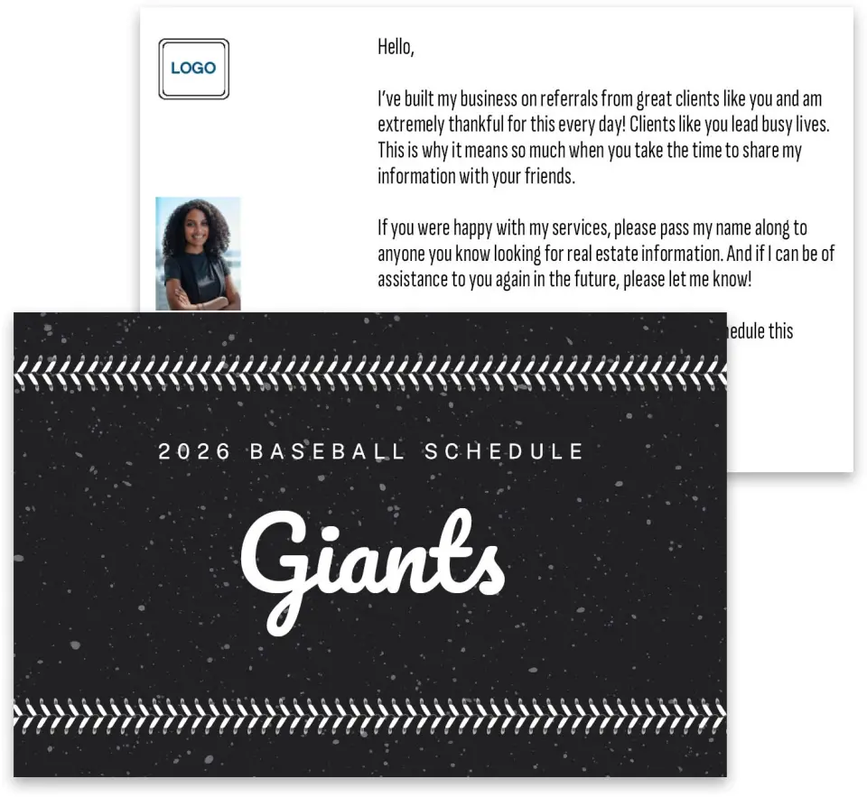 This is a 3¾" x 5¾" Baseball Insert called Giants printed in full color