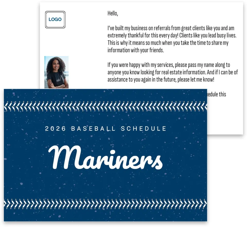 This is a 3¾" x 5¾" Baseball Insert called Mariners printed in full color