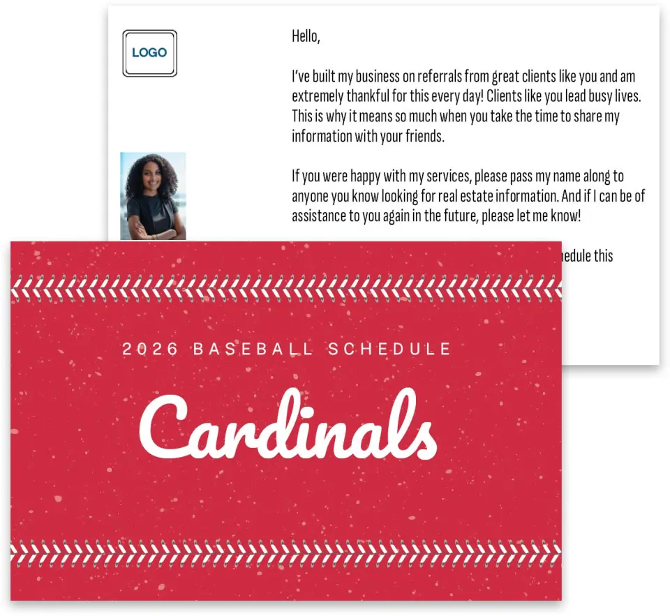 This is a 3¾" x 5¾" Baseball Insert called Cardinals printed in full color