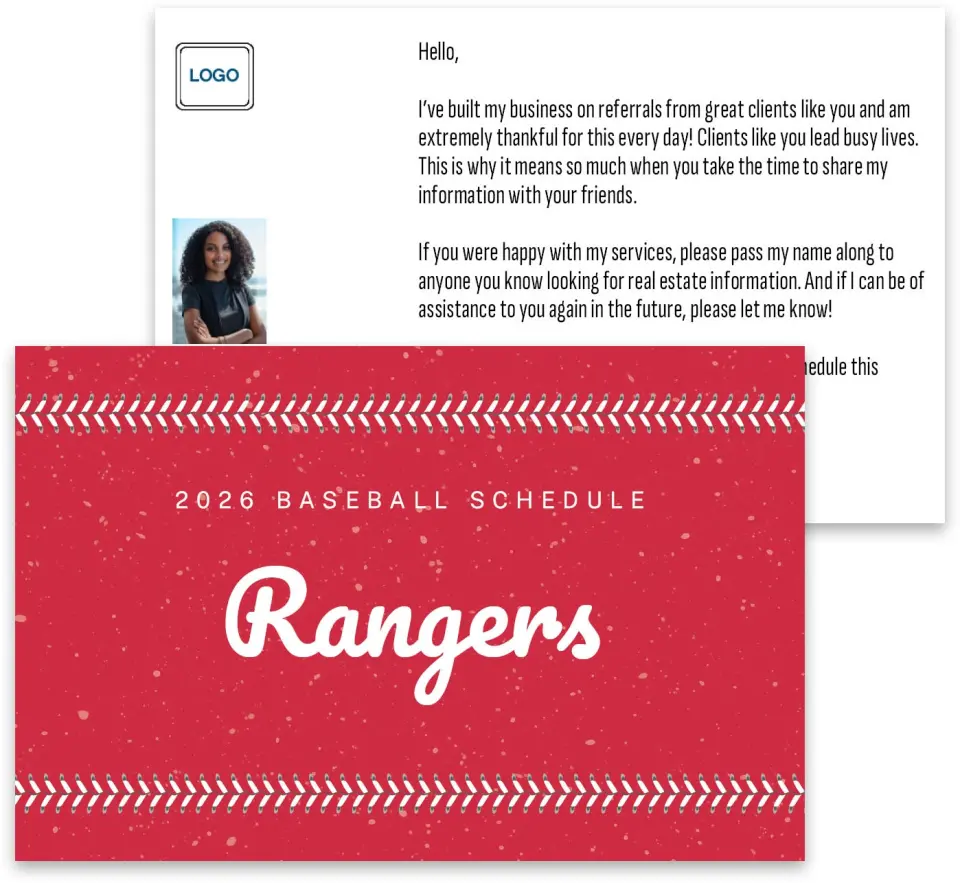 This is a 3¾" x 5¾" Baseball Insert called Rangers printed in full color