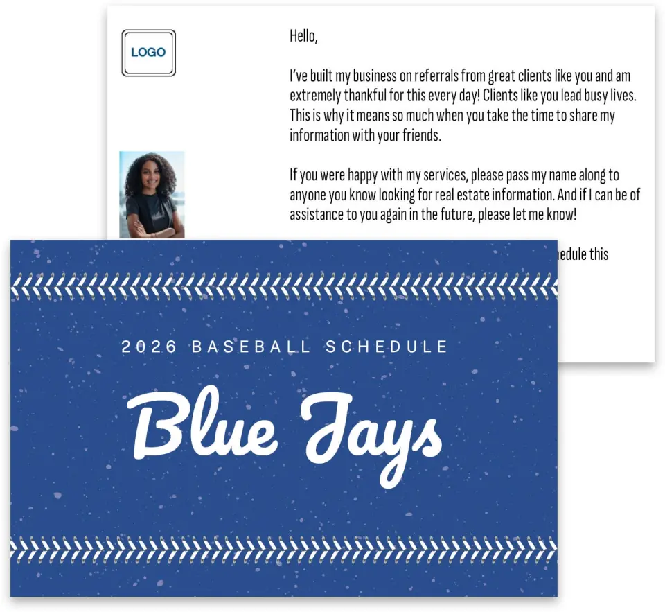 This is a 3¾" x 5¾" Baseball Insert called Blue Jays printed in full color
