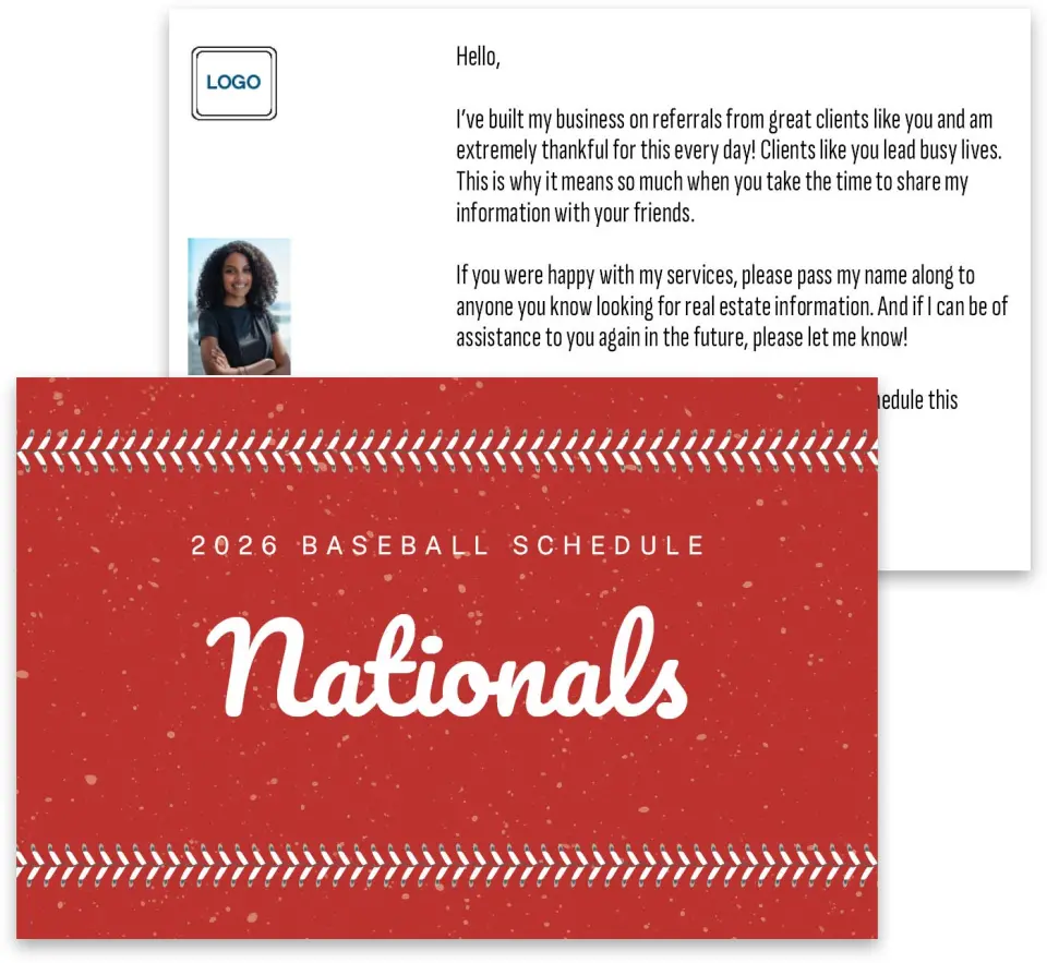 This is a 3¾" x 5¾" Baseball Insert called Nationals printed in full color
