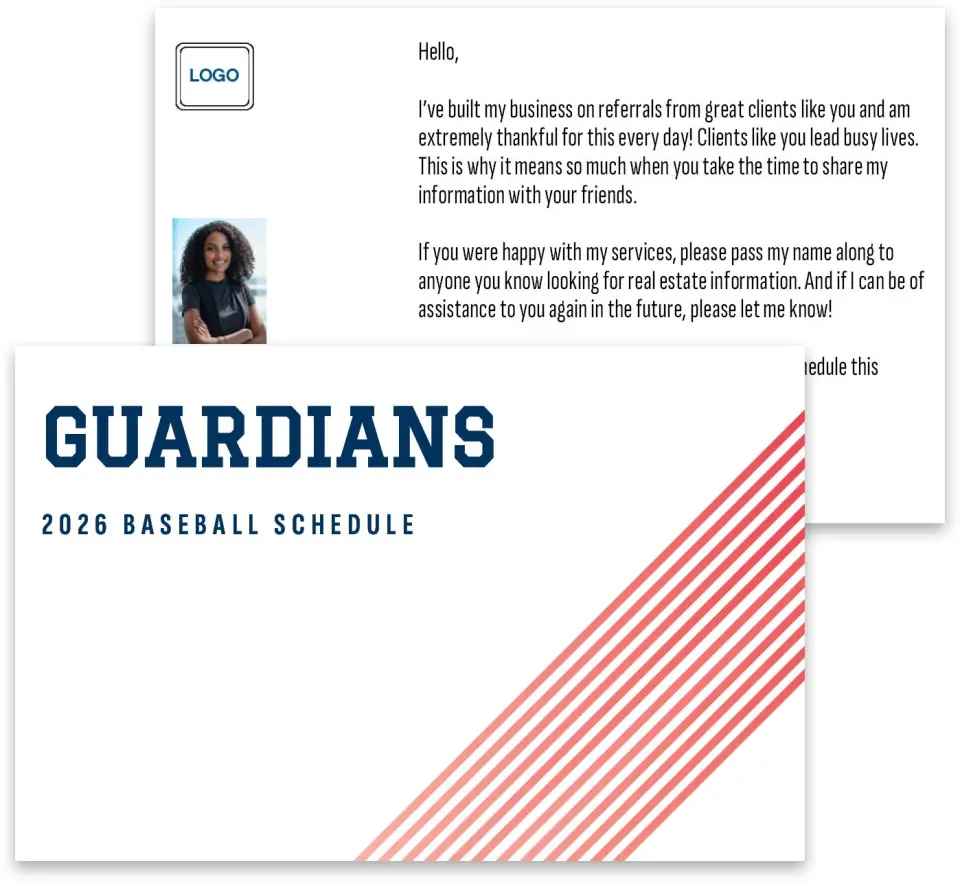 This is a 3¾" x 5¾" Baseball Insert called Guardians printed in full color