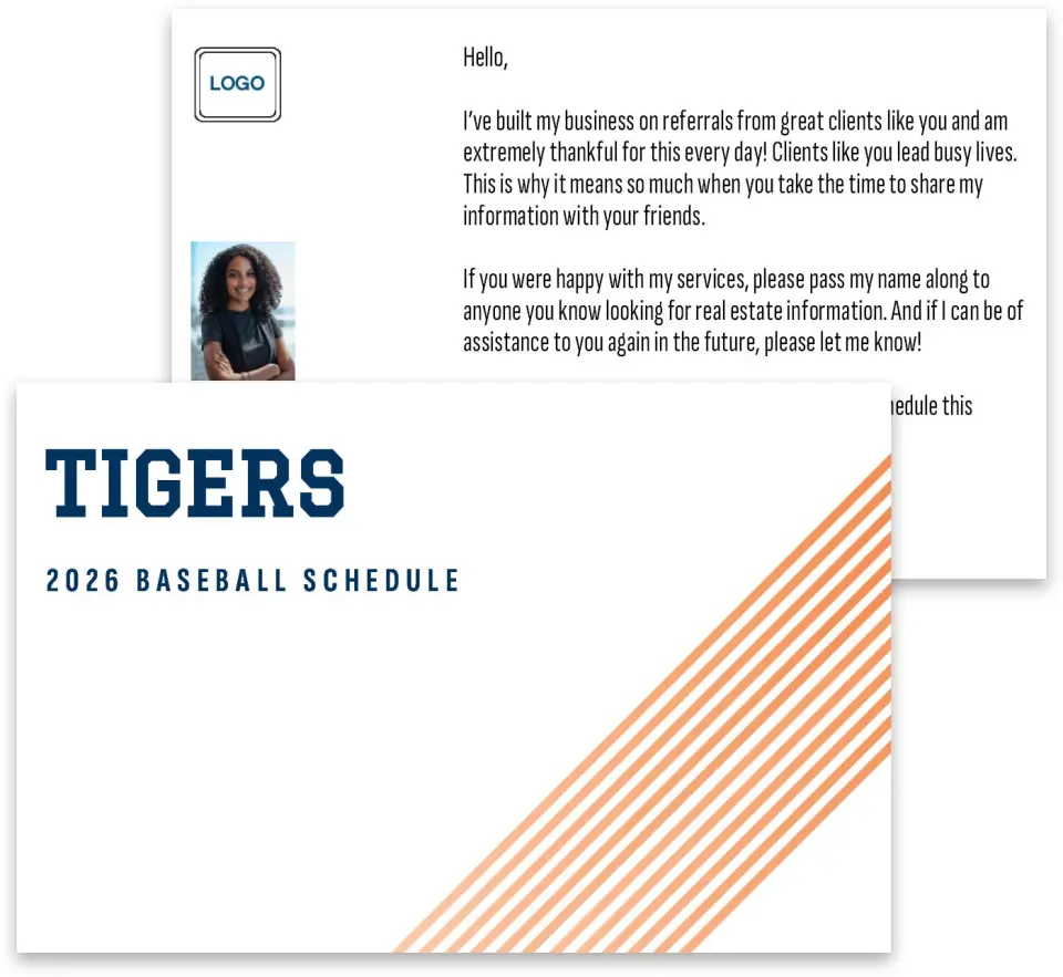 This is a 3¾" x 5¾" Baseball Insert called Tigers printed in full color