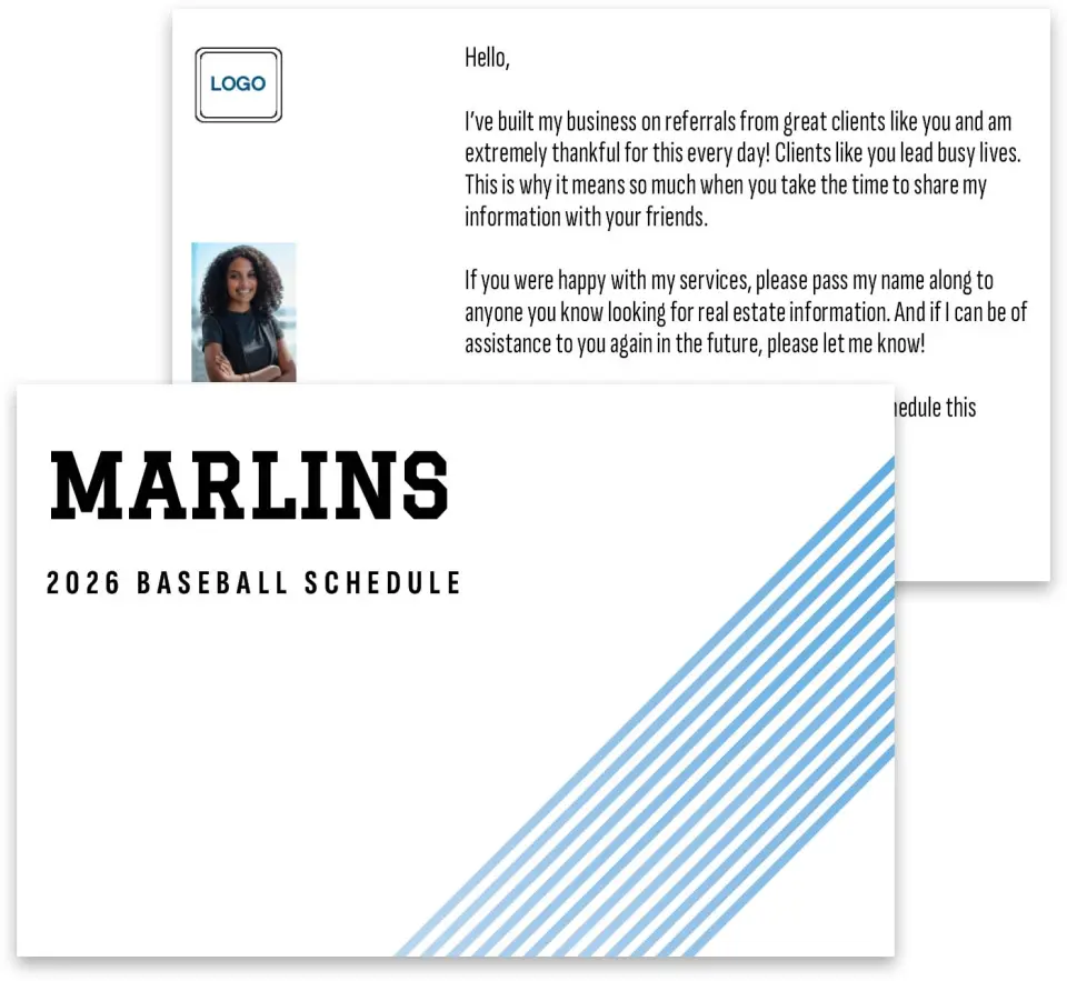 This is a 3¾" x 5¾" Baseball Insert called Marlins printed in full color