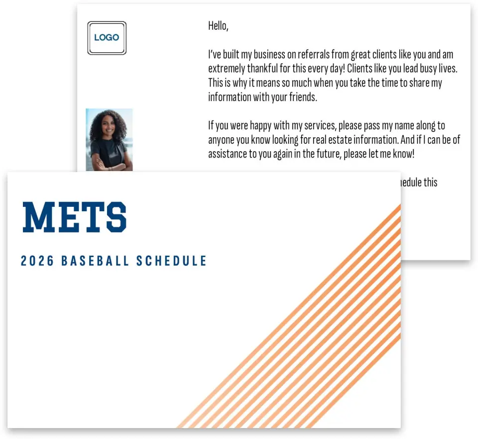 This is a 3¾" x 5¾" Baseball Insert called Mets printed in full color