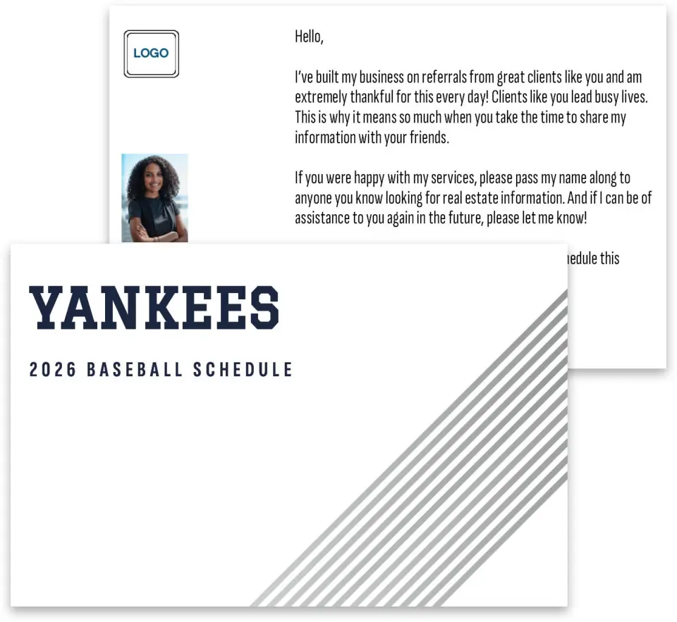 This is a 3¾" x 5¾" Baseball Insert called Yankees printed in full color