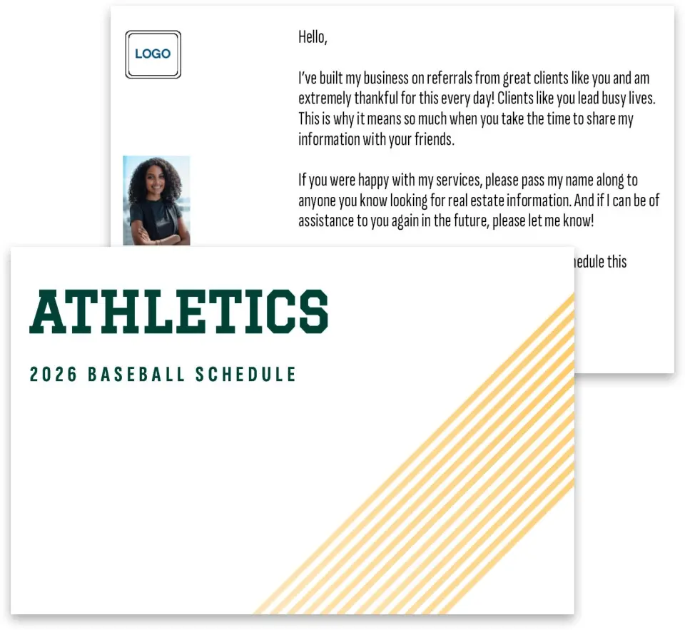 This is a 3¾" x 5¾" Baseball Insert called Athletics printed in full color