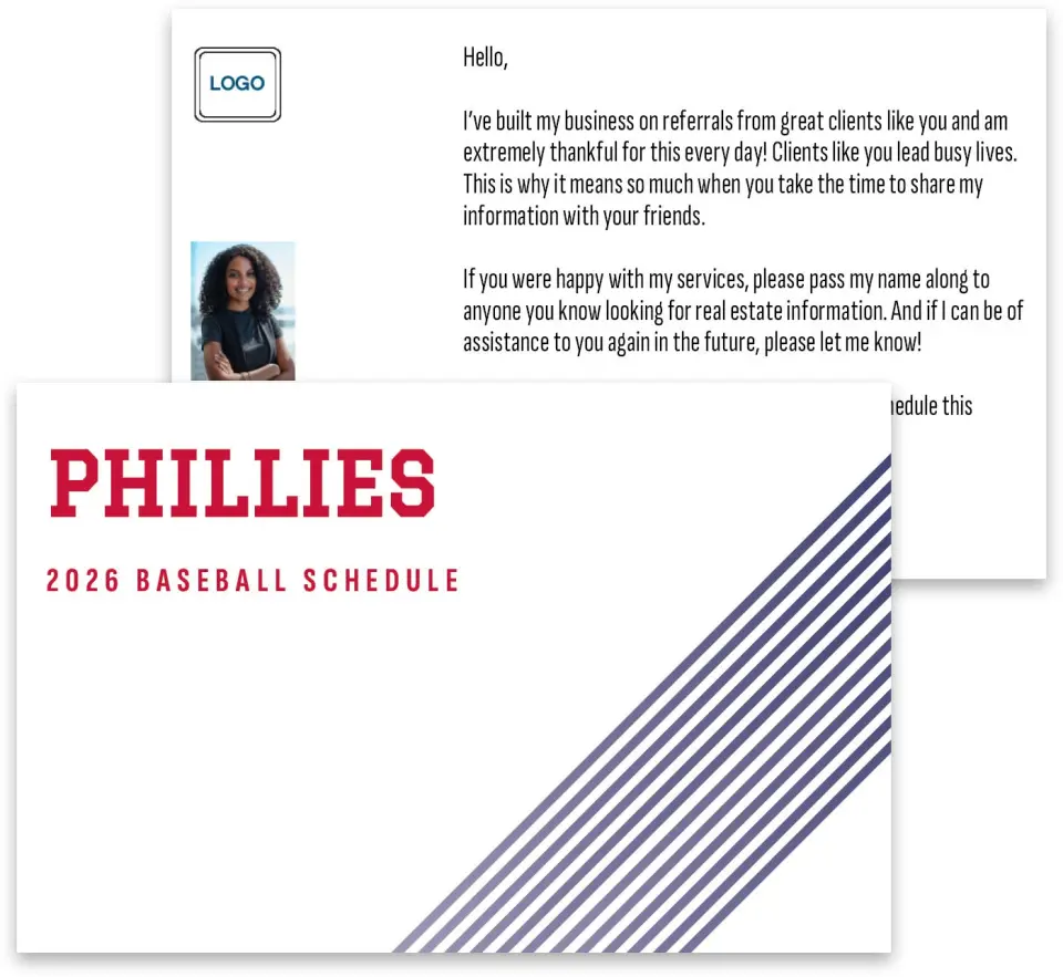 This is a 3¾" x 5¾" Baseball Insert called Phillies printed in full color