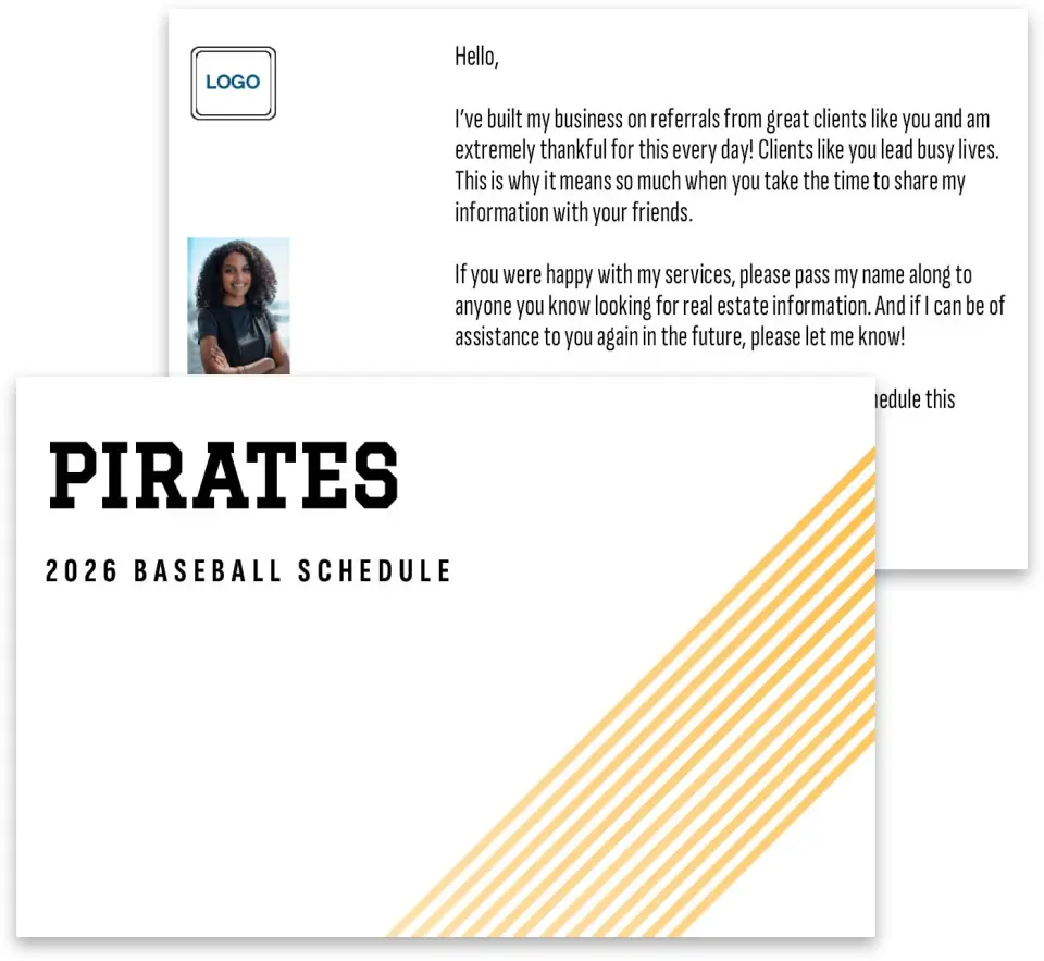 This is a 3¾" x 5¾" Baseball Insert called Pirates printed in full color