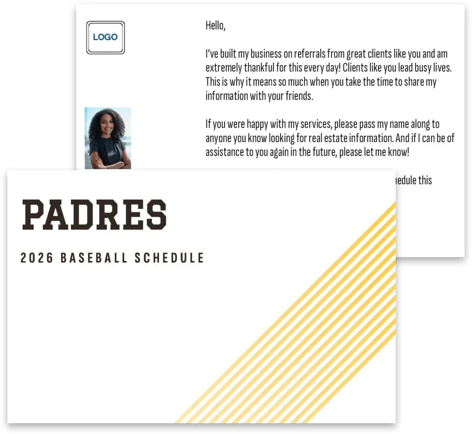 This is a 3¾" x 5¾" Baseball Insert called Padres printed in full color