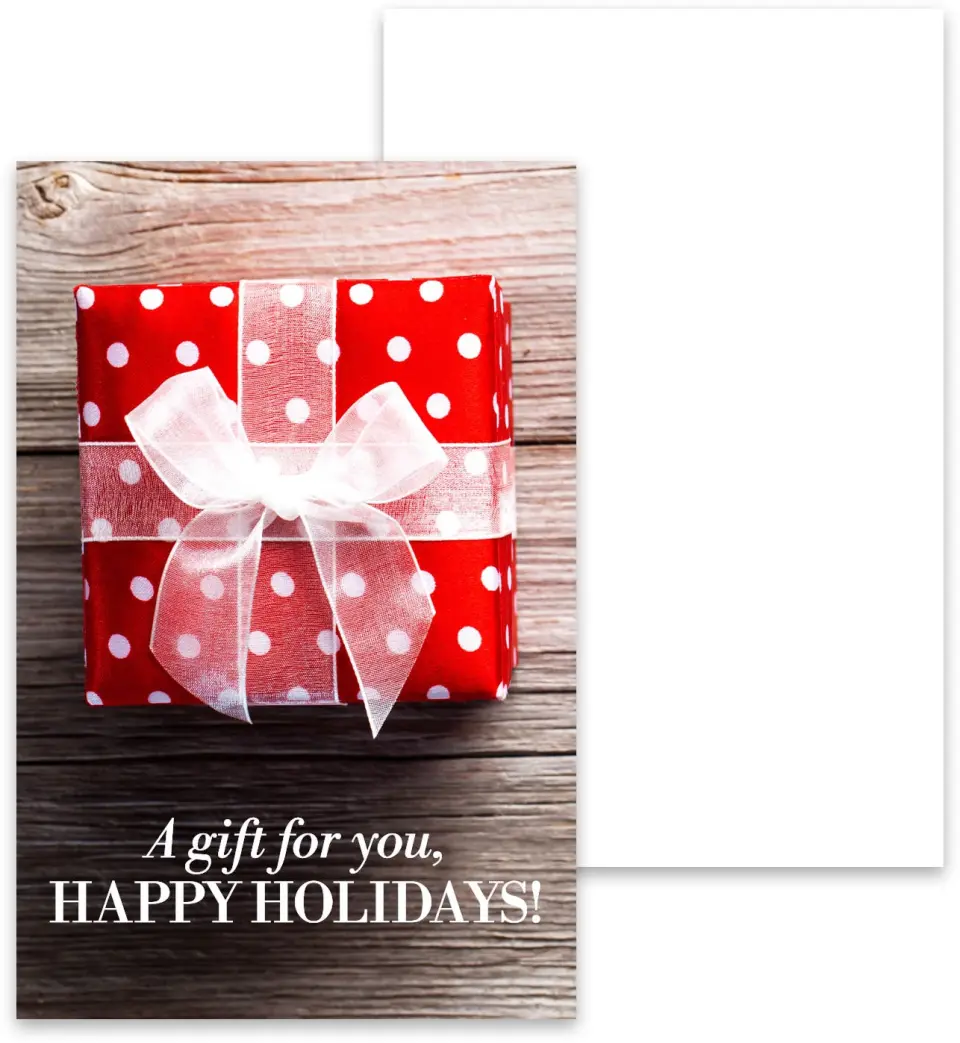 This is a 3¾" x 5¾" Marketing Insert called Holiday Gift Calendar Inserts printed in full color