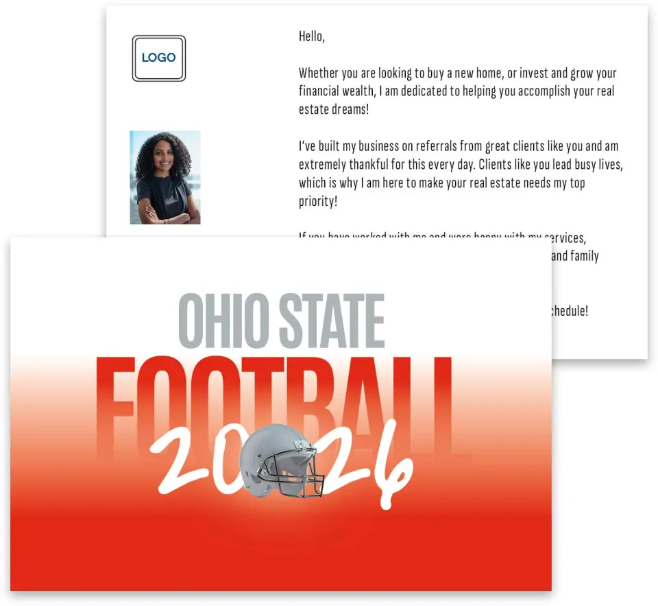 This is a 3¾" x 5¾" Football Insert called Ohio State printed in full color