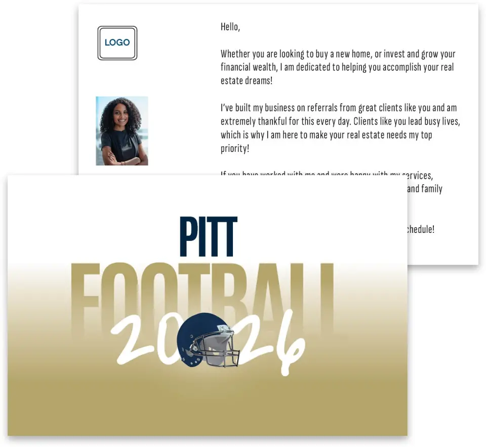 This is a 3¾" x 5¾" Football Insert called Pittsburgh Panthers printed in full color