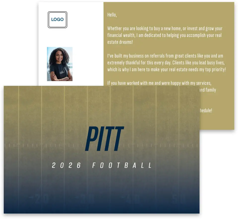This is a 3¾" x 5¾" Football Insert called Pittsburgh Panthers printed in full color