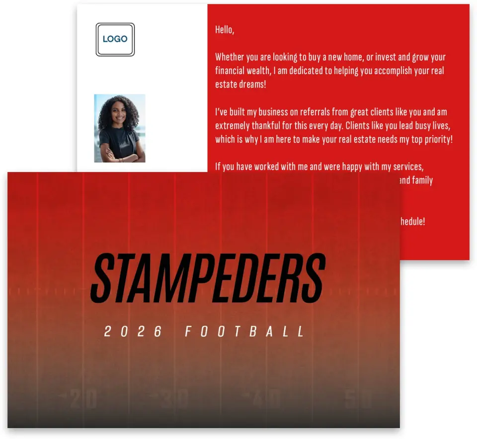 This is a 3¾" x 5¾" Football Insert called Calgary Stampeders printed in full color