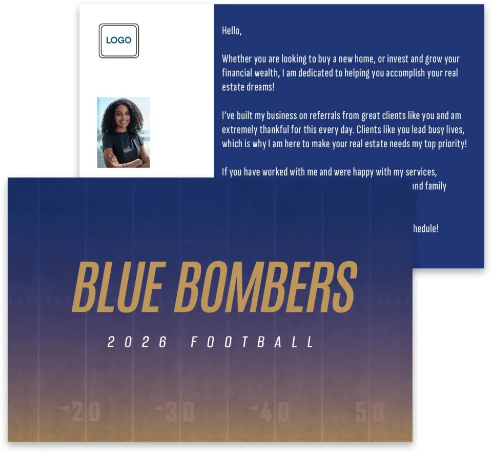 This is a 3¾" x 5¾" Football Insert called Winnipeg Blue Bombers printed in full color