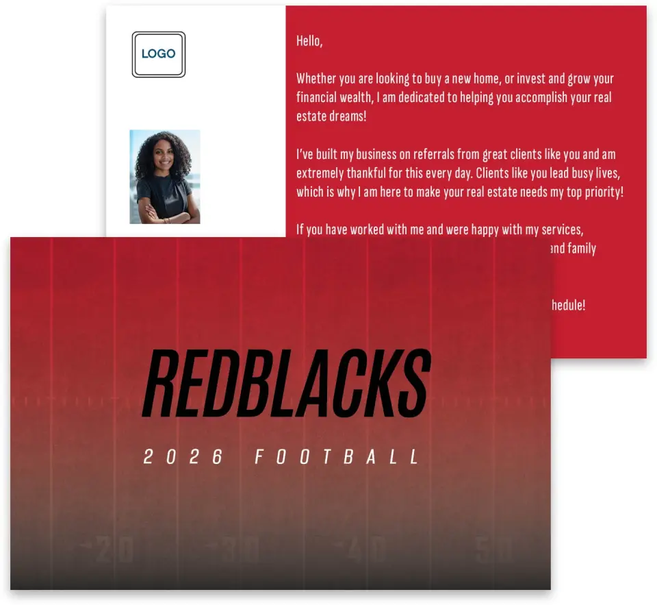 This is a 3¾" x 5¾" Football Insert called Ottawa Redblacks printed in full color