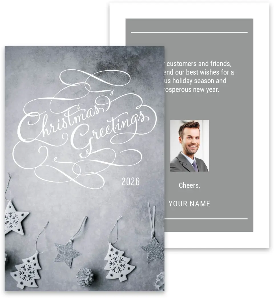 This is a 3¾" x 5¾" Marketing Insert called Silver Stencil printed in full color